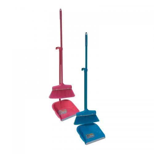 Plastic broom dust pan