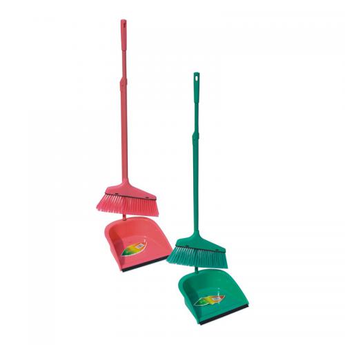 Plastic broom dust pan